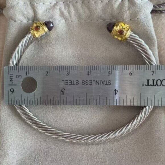 David Yurman Cable Classics Amethyst-encrusted bracelet 5mm - Picture 5 of 6